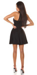 Sexy KouCla minidress with transparent decollete black L