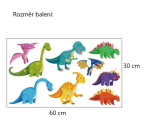 Veselá Stena Samolepka Farební Dinosaury