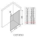 CERANO - Sprchová zástena Walk-in Onyx Top Round Ľ/P - 8 mm - okrúhla vzpera - čierna matná, bronzové sklo - 150x200 CER-689023