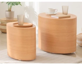 Sada oválnych stolíkov Alvo, buk, 2 ks%