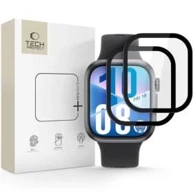 Tech-Protect Glass Flex+ Huawei Watch Fit 3 a 4 čierna / Hybridné sklo / 2 ks
