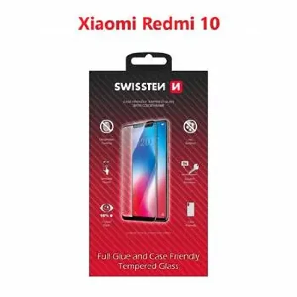 SWISSTEN FULL GLUE COLOR FRAME CASE FRIENDLY sklo pre XIAOMI REDMI 10 LTE čierna (54501804)