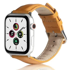 Beline Leather Collection svetlo hnedá / Kožený remienok pre Apple Watch / 38/40/41 mm