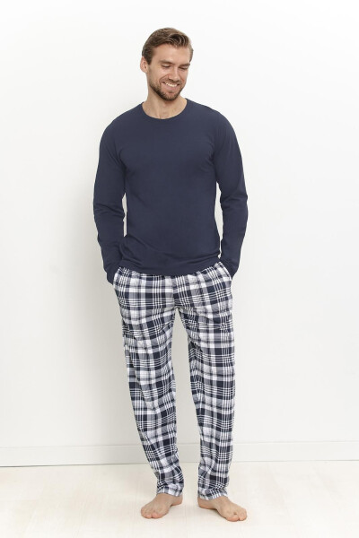 Pyžamo Taro 3664 Dante, s dlhými rukávmi, veľkosti M–2XL, Z26 tmavě modrá M
