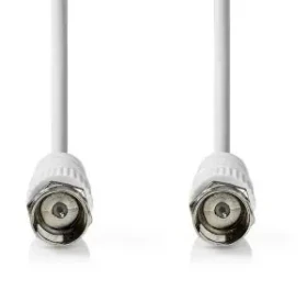 Nedis satelitný anténny kábel F(M)-F(M) biela / Kábel / 75 Ohm / 50 dB / dvojité tienenie / 5 m (CSGL41000WT50)