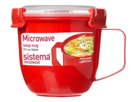 Sistema Microwave Hrnček na polievku 565 ml červená (9414202011428)