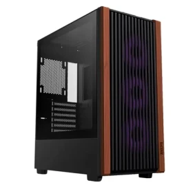1stCool G6 Noble Wood Decor TS / PC skriňa / ATX / 1x USB 3.0 + 1x USB-C / tvrdené sklo / bez ventilátorov (ML-G6-NOBLE-USBC-TS)