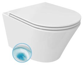 SAPHO - PACO závesná WC misa, Vortex Rimless, 36x53cm, biela PZ1012V