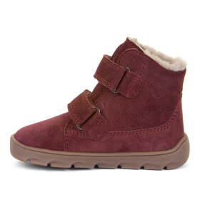 Dívčí zimní barefoot boty ZERU TEX FURRY Bordeaux, Froddo, G2110149-5, červená - 21