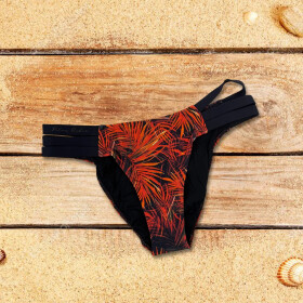 Spodný diel plaviek BB707 black-orange - Selmark M