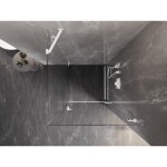 MEXEN/S - Lunar-B sprchovací kút dvere krídlové pravá 90 x 90, transparent, biela 832-090-090-20-00-P