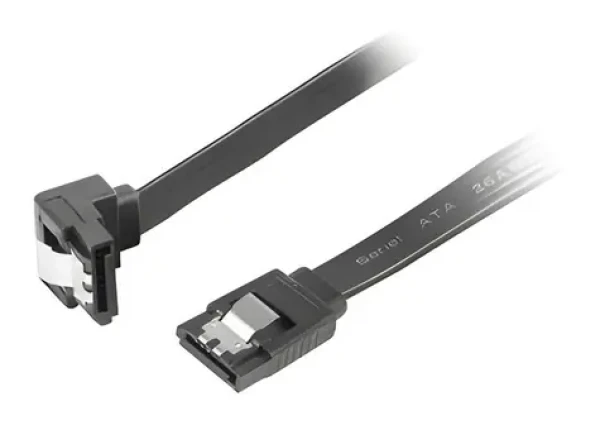 Lanberg SATA III dátový kábel čierna / SATA kábel / SATA (M) - SATA (M) / 0,5 m / 6 Gbit / s (CA-SASA-13CU-0050-BK)
