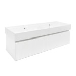 Kúpeľňová skrinka s umývadlom SAT Evolution 118x30x44, 8 cm biela mat SATEVO120WMU2 SATEVO120WMU2