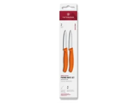 VICTORINOX Swiss Classic Kuchynský nôž 8 cm set 2 ks oranžová / rovné a vrúbkované ostrie (6.7699.2C1)