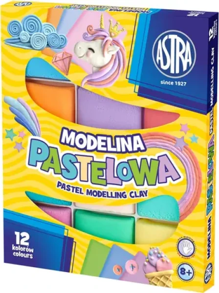 ASTRA Termotvrdnúca plastelína 12 farieb pastelová (5901137125022)