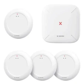 X- Sense SWS0A41 / Senzor úniku vody / základňová stanica + 4X senzor / Wi-Fi / dosah 500 m / IP67 (xs0a41)