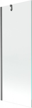 MEXEN/S - Next vaňová zástena FIX 70 x 150, transparent, grafit kartáčovaná 895-070-000-00-00-66