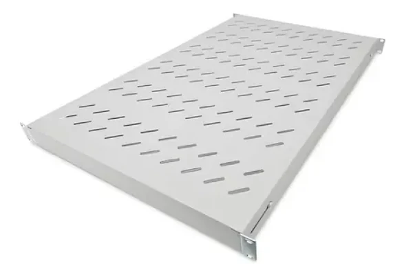 Digitus DN-97648 sivá / Pevná polica do racku / 1U / 700 mm / nosnosť 50 kg (DN-97648)