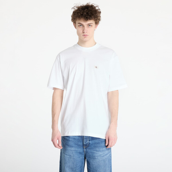 Tričko Calvin Klein Jeans Woven Label Relaxed Tee White S