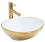 REA - Umývadlo na dosku Sofia 41x34,5 zlatobiela REA-U0456