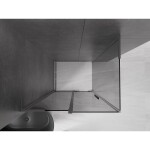 MEXEN/S - Velar L sprchový kút, posuvné dvere 90 x 85, grafit, grafit metal 871-090-085-43-95