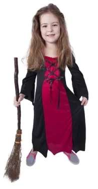 Rappa Detský kostým čarodejnice - Halloween (M) bordó