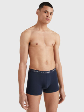 Pánske trenírky 3-PACK LOGO WAISTBAND ESSENTIAL TRUNKS UM0UM022030SF tmavo modrá - Tommy Hilfiger SM