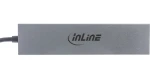 InLine USB-C húb sivá / USB hub / 4X USB-C / USB 3.2 / hliníkové telo (35392B)