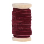 Chic Antique Zamatová stuha na drevenej cievke 5 m – Antique Cherry