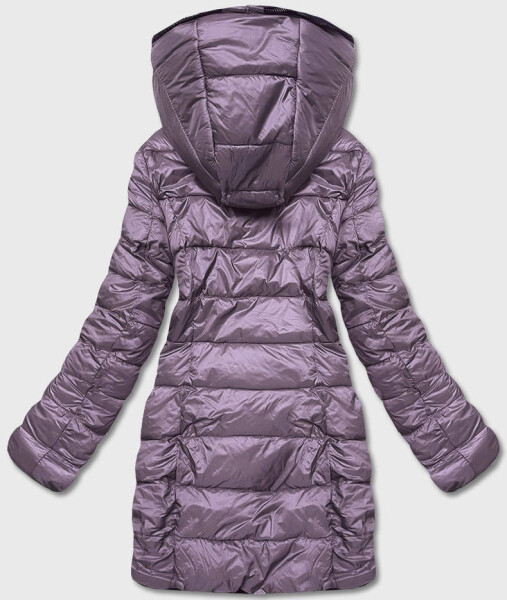 Fialová obojstranná dámska bunda - kožuch (b8053-51) odstíny fialové XXL (44)