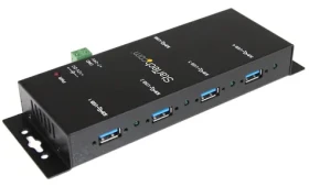StarTech USB 3.0 Hub 4 porty čierna / USB hub / 4X USB-A / 5 Gbps / napájací adaptér (ST4300USBM)