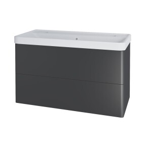Mereo Siena, kúpeľňová skrinka s keramickým umývadlom 101 cm, antracit mat CN4322