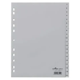 Durable Číselný register 1-20 A4 sivá / Register / PP / 20 dielov (652210)
