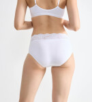 SLOGGI ROMANCE - Midi nohavičky z bavlny Supima® s čipkou Sloggi WHITE 38