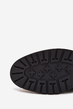 Pánska kožená zateplená členková obuv Big Star so zipsom - čierna 41