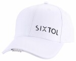 SIXTOL Šiltovka s LED svetlom B-CAP biela / 25lm / nabíjacia / USB / univerzálna veľkosť (SX5039)