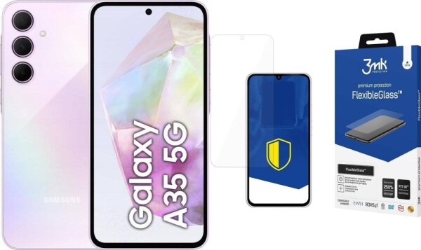 Samsung Galaxy A35 5G 6/128GB Fioletowy (SM-A356BLVBEUB) + FlexibleGlass