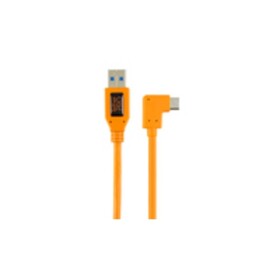 Tether Tools USB kábel USB-A zástrčka, USB-C ® zástrčka 0.50 m oranžová 90 ° Zatočený doprava TET-CUCRT02-ORG; TET-CUCRT02-ORG