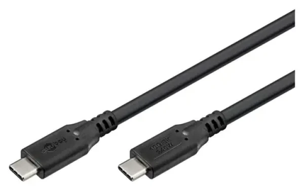 Goobay čierna / USB-C kábel / USB4 / 40 Gbit / s / 240 W / PD / 1 m (74183)