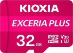 KIOXIA EXCERIA PLUS microSDHC 32GB + adaptér / Class 10 / UHS-I U3 / A1 / V30 / čítanie: 98MBs / zápis: 65MBs (LMPL1M032GG2)