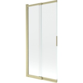 MEXEN - Fox vaňová zástena 2-krídlová posuvná 85 x 150, transparent, zlatá kartáčovaná 891-085-002-55-00