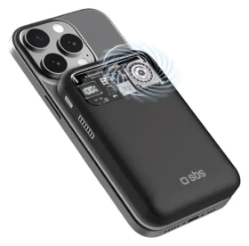 SBS Frezee Mag čierna / Powerbanka / MagSafe / 10000 mAh / 15 W / chladiaci ventilátor