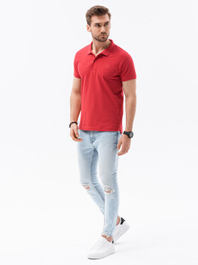 Ombre Polo tričká S1374 Červená