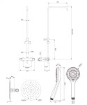 OMNIRES - Y termostatický sprchový stĺp chróm /CR/ Y1244XOCR