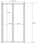 BESCO - Vaňová zástena ROSES - Rozmer A - 80 cm BCROS2S