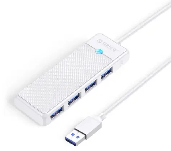 Orico PAPW4A-U3 biela / USB hub / 4X USB-A 3.0 / kábel 0,15 m