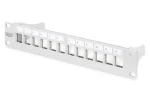 Digitus Patch panel 10" tienený šedý / Patch panel / 12 portov / 1U / RAL 7035 (DN-91419)