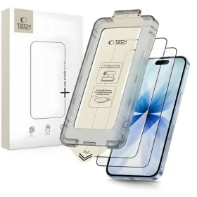 Tech-Protect Quick Set+ čierna / Ochranné sklo / Apple iPhone 17 / 2 ks / Tvrdené sklo