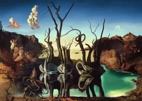 Ravensburger Salvador Dalí: Labute odrážajúce sa vo vode ako slony