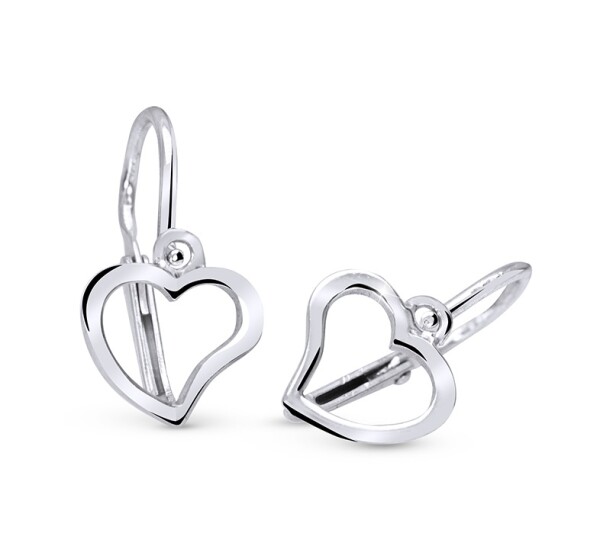 Cutie Jewellery Srdiečkové náušničky z bieleho zlata C2760-10-X-2